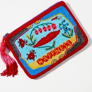 🌺Nathalie Lete Lucky Charm, Colorful Beaded Happiness Clutch